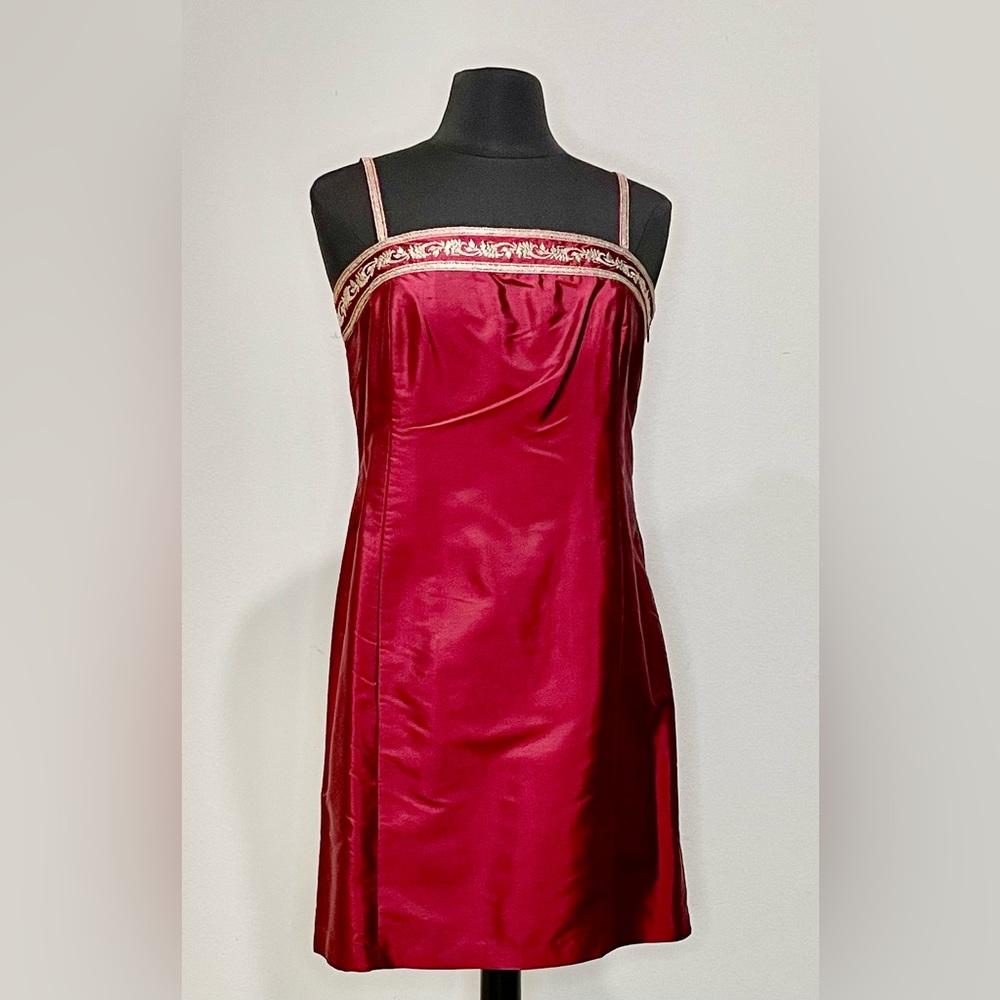 Petite Sophisticate Red Mini Dress